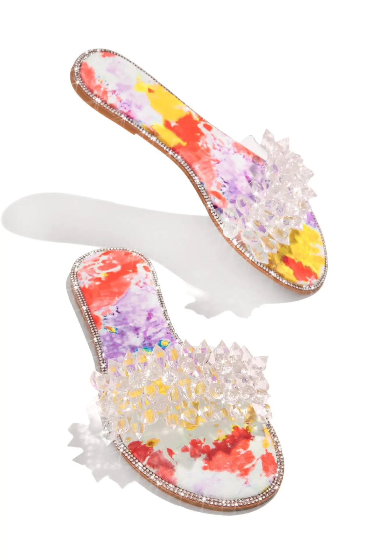 European and American Style Slippers with Rhinestones
