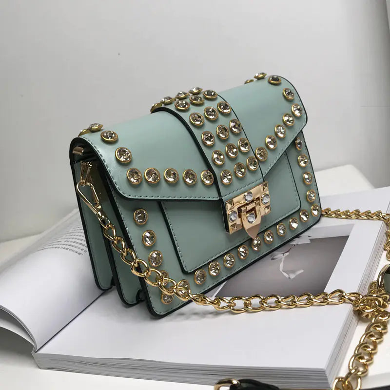 Bolsa Crossbody com Detalhes de Diamante - amore jewelers STORE