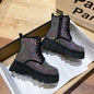 Martin Boots Flat British Style Thick-Soled Short Tubes