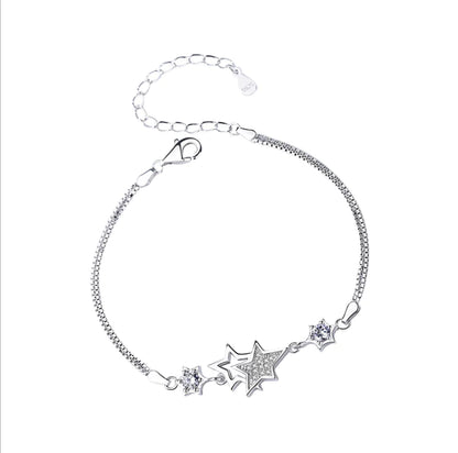 Damira – Double Star Bracelet in 925 Silver ✨ - amore jewelers STORE