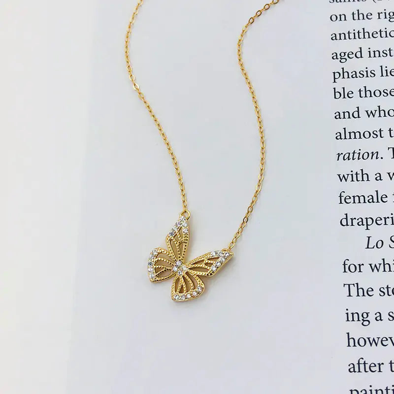 Clavicle Chain Butterfly Necklace - amore jewelers STORE
