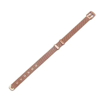 Stainless Steel Slider Bracelet -Rose Gold - amore jewelers STORE