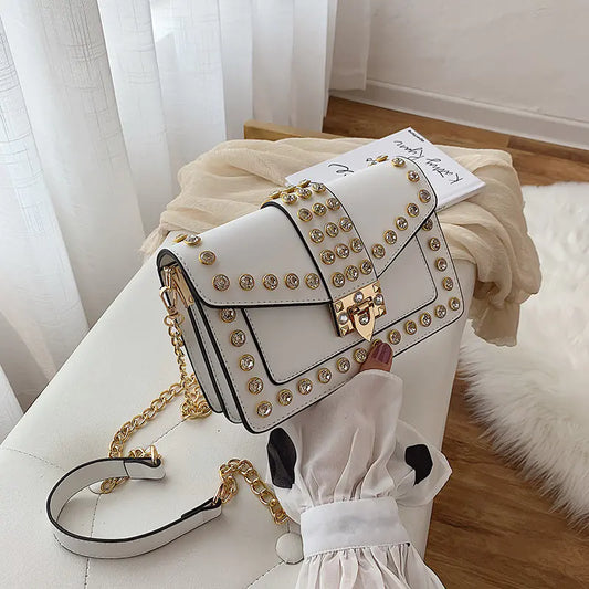 Bolsa Crossbody com Detalhes de Diamante - amore jewelers STORE