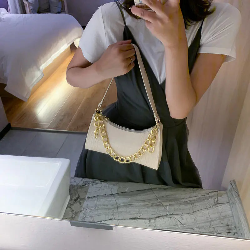 Crocodile Style Women's Shoulder Bag - amore jewelers STORE